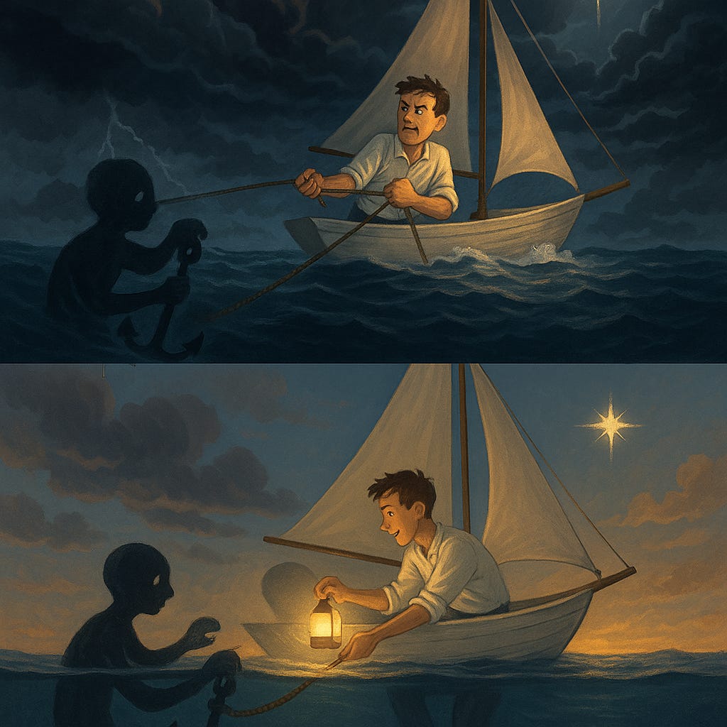 AI generated image for prompt: Split scene showing the same s...