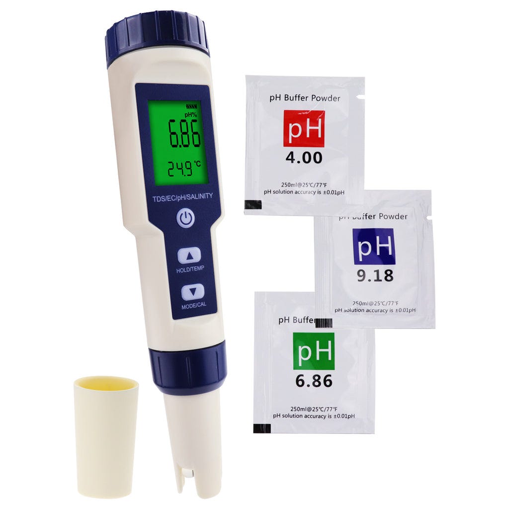 TK303PLUS Water Quality Meter, IP67 PH Salinity TDS EC Conductivity Te –  Tekcoplus Ltd.