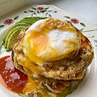 Supersize Me! Ricotta and corn hotcakes with burnt spring onion butter 