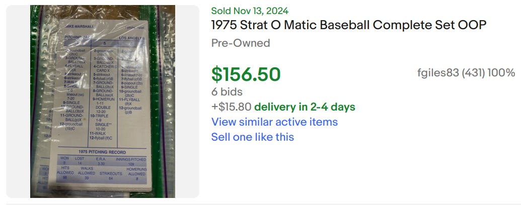 Strat O Matic 1975 eBay