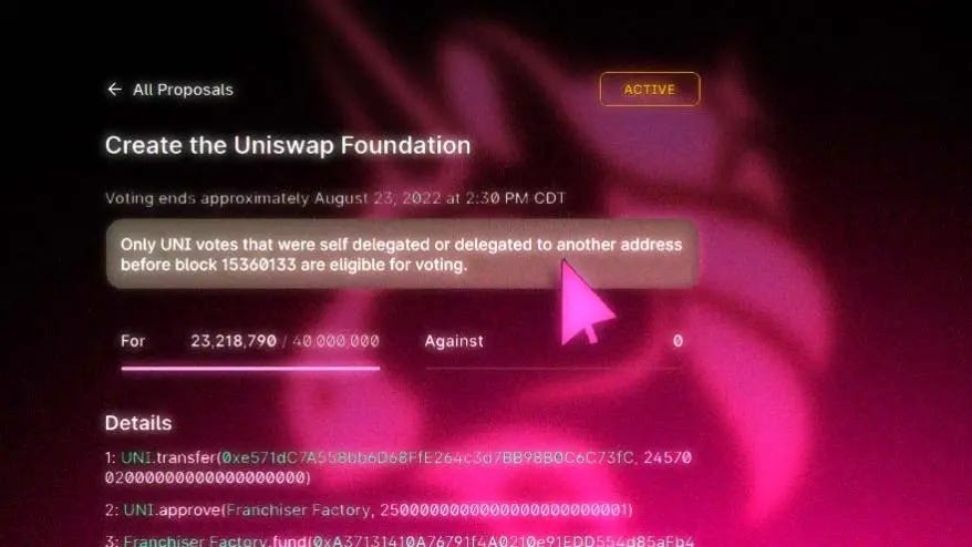 Uniswap Foundation Proposal Reaches Quorum