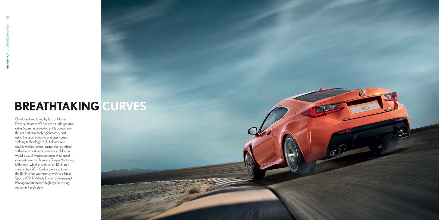 Lexus RC F 2015 UK brochure chassis