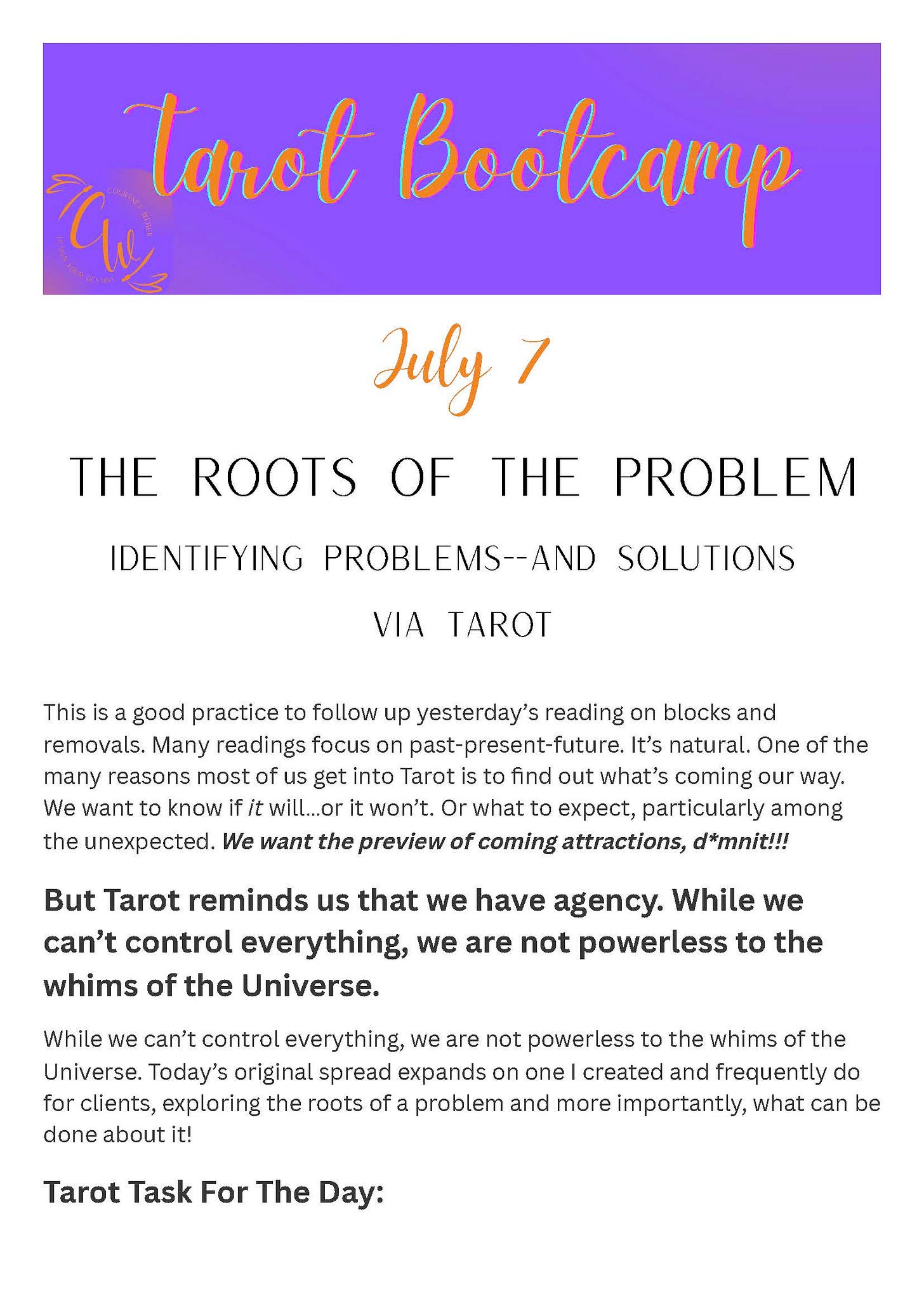 Tarot Tutorials: The Roots Of The Problem