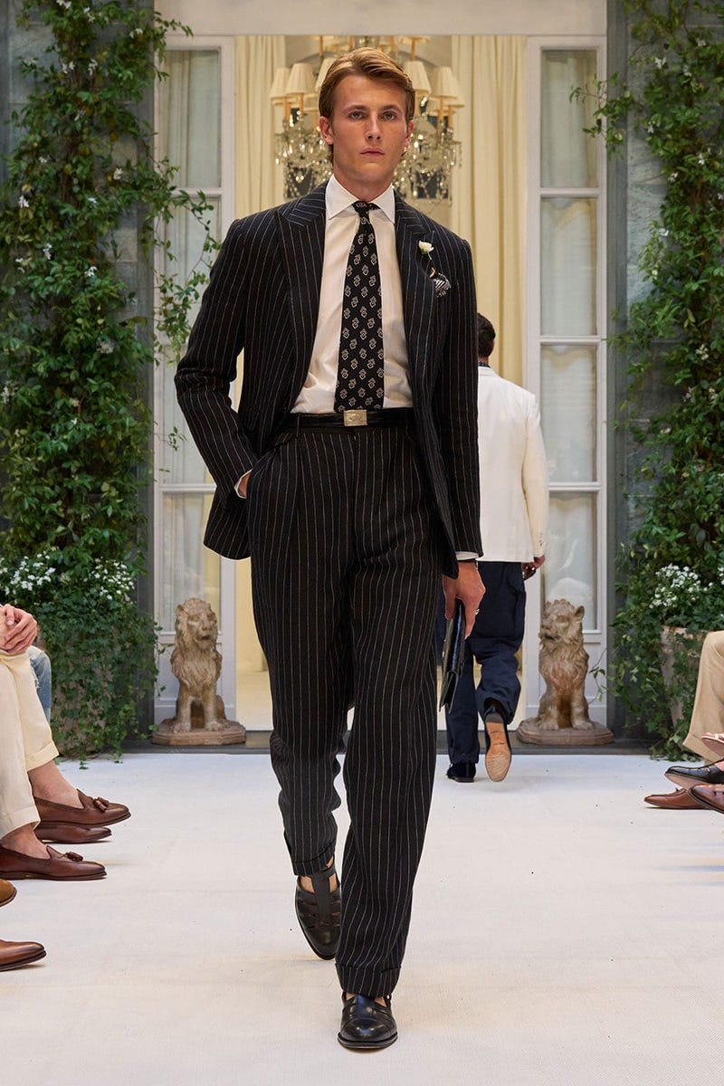 Ralph Lauren SS27 Infuses Traditional Japanese Craftsmanship Into American Luxury KUON Sashiko Craftsmanship Polo Ralph Lauren Purple Label SS27 Milan Fashion Week runway collection Ralph Lauren SS27 Infuses Traditional Japanese Craftsmanship Into American Luxury KUON Sashiko Craftsmanship Polo Ralph Lauren Purple Label SS27 Milan Fashion Week runway collection