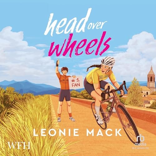 Audiobook cover of head Over Wheels showing two cyclists in Europe