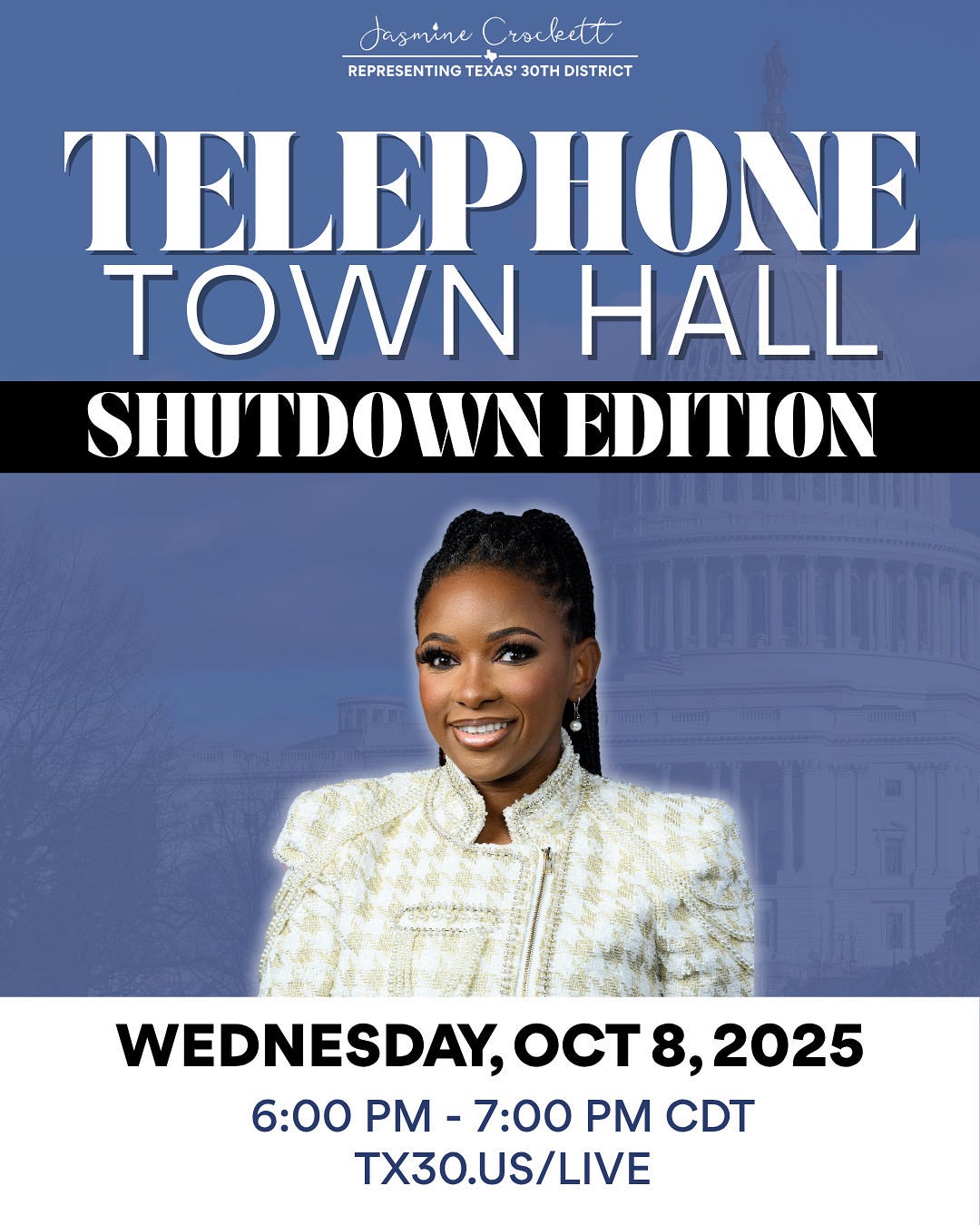 Rep. Jasmine Crockett (@repjasminecrockett): "Republicans shut down the ...