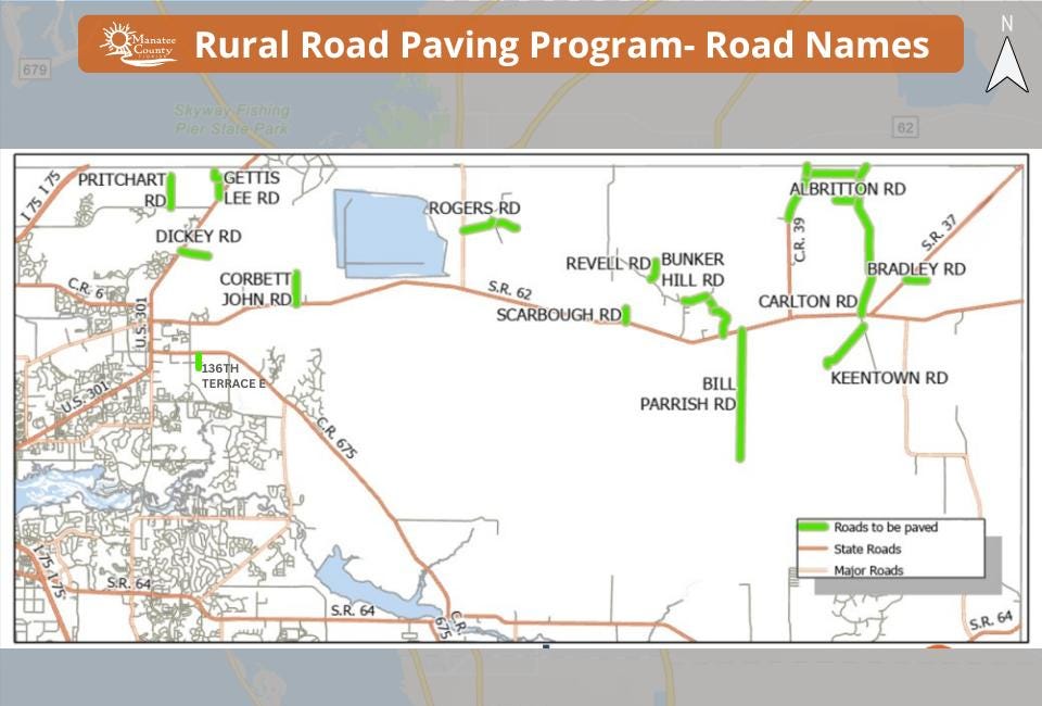 Rural Road Rejuvenation Work Set for Early March in Manatee County