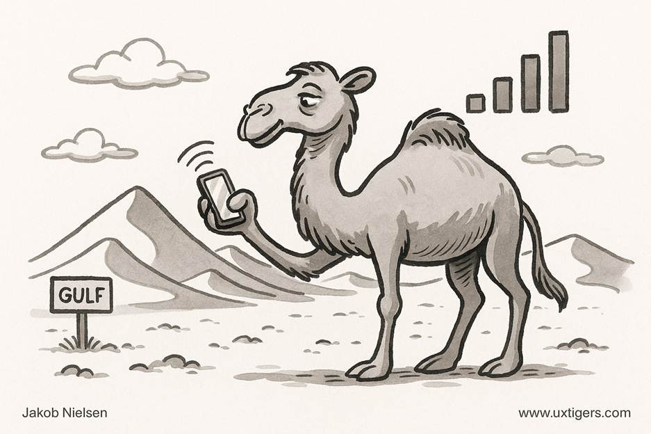A cartoon of a camel holding a phone

AI-generated content may be incorrect.