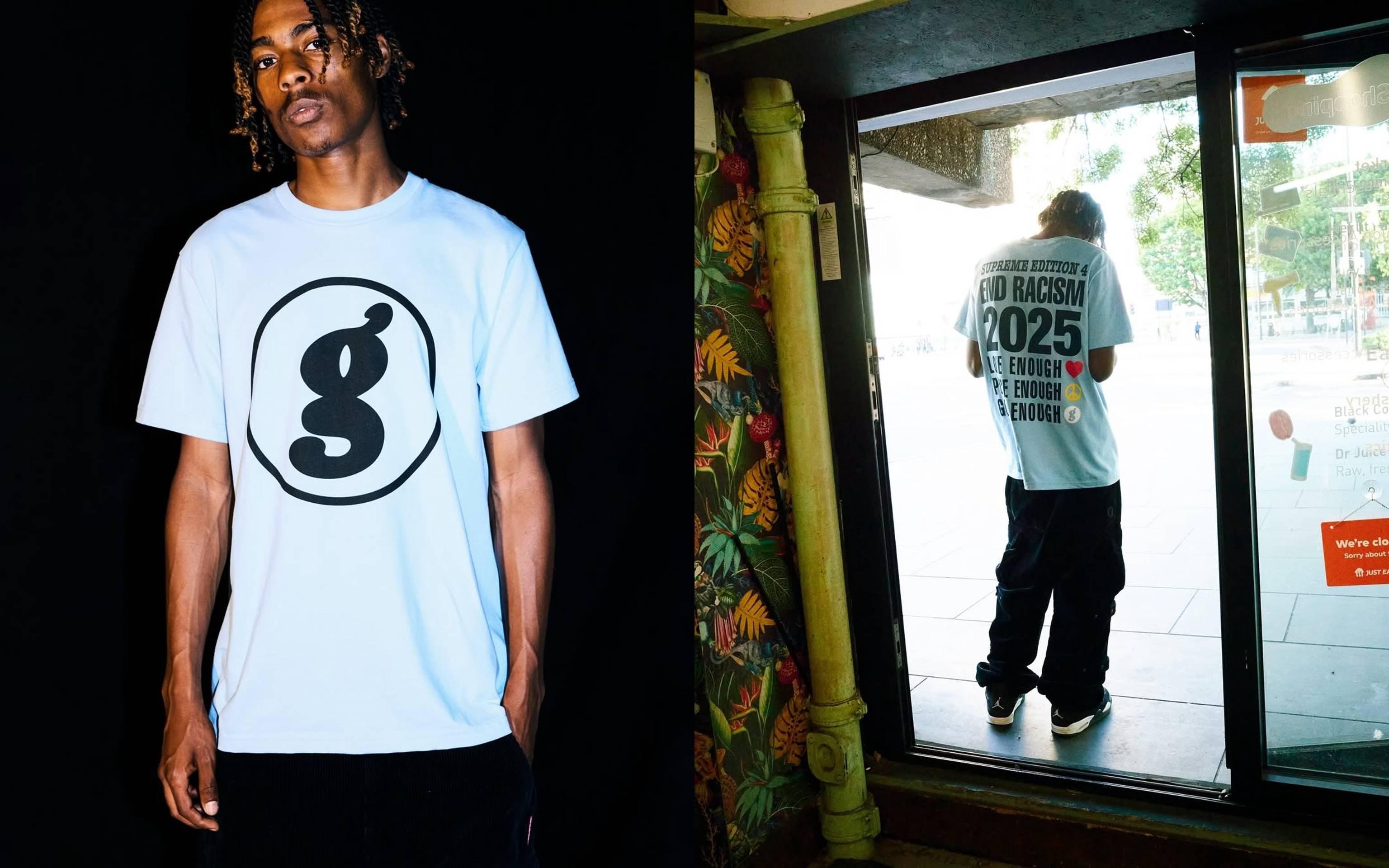 アイドル Supreme xGOODENOUGH End Racism Tee White Supreme
