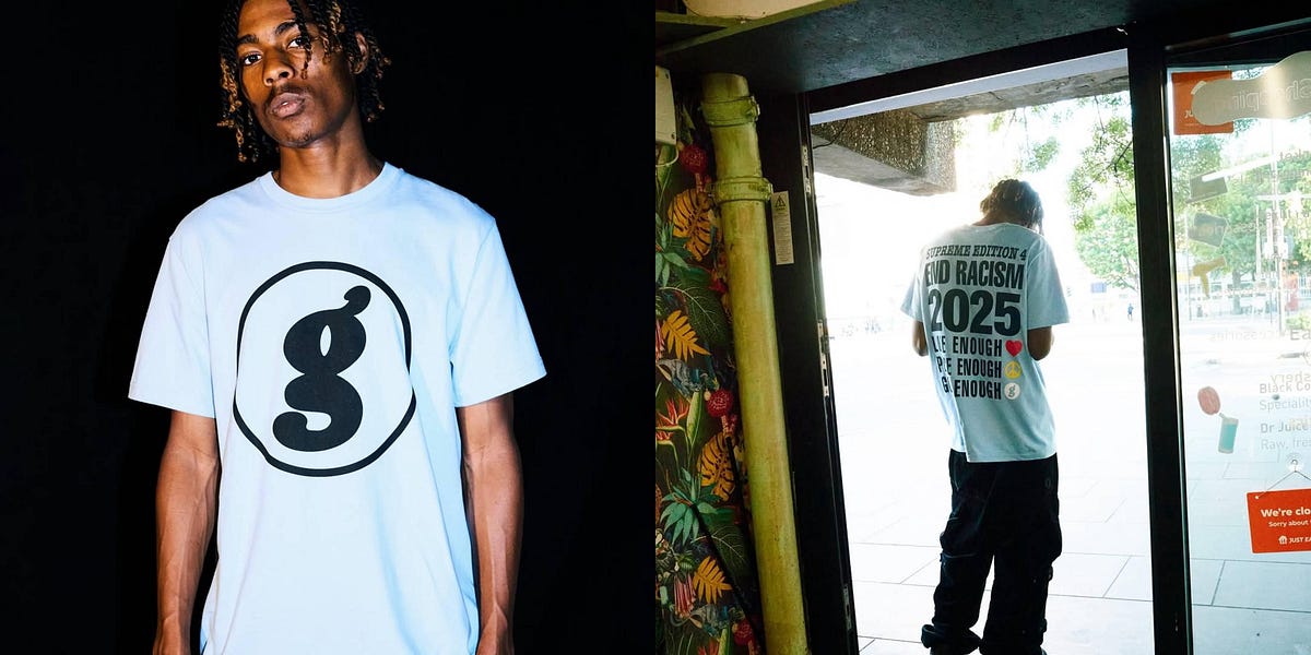 アイドル Supreme GOODENOUGH End Racism Tee Black Buy Supreme x Goodenough End Racism Tee 'Black' - SS25T18