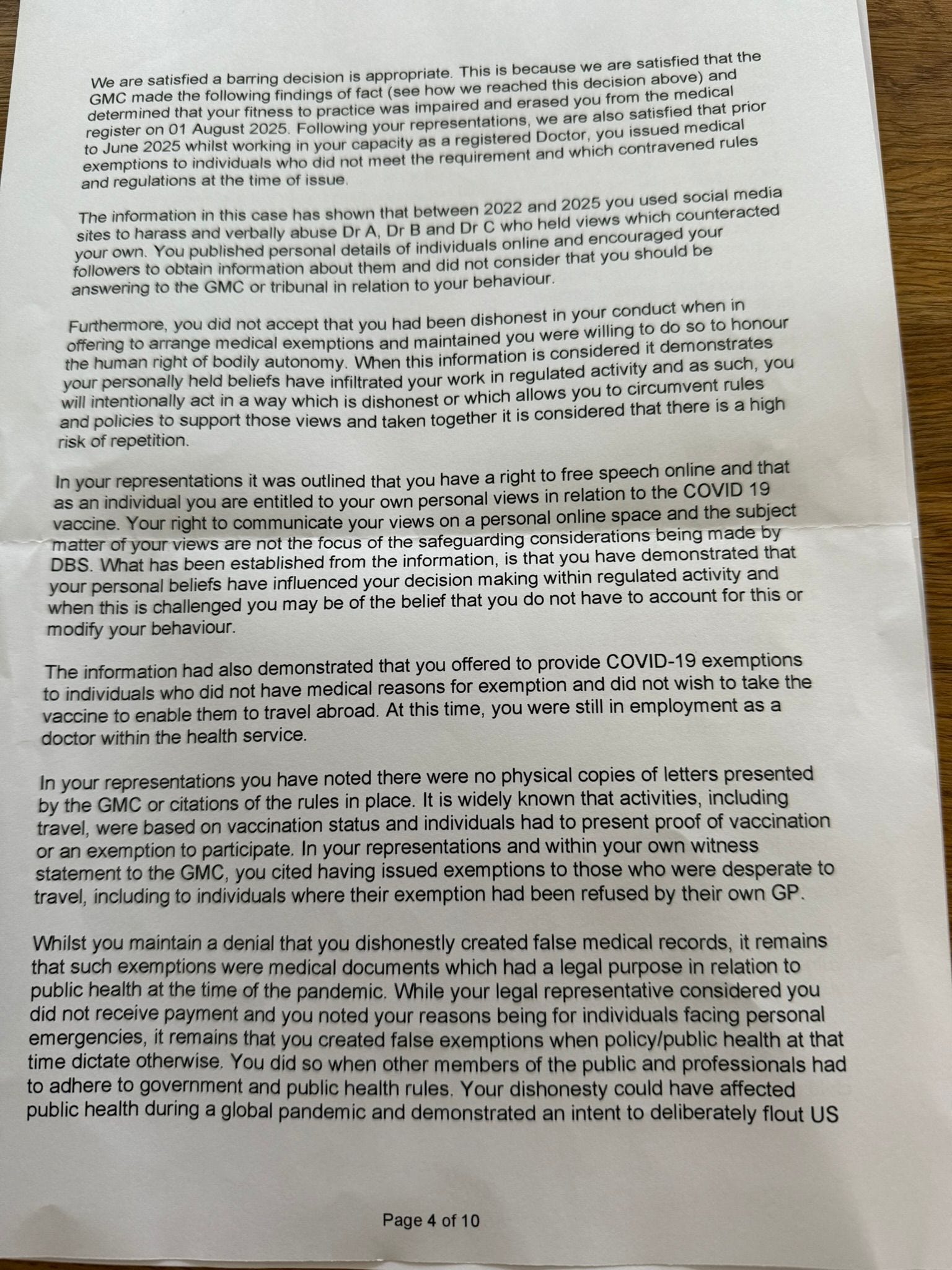 Persecution of Doctors Continues: Dr David Cartland and Dr Billy Ralph