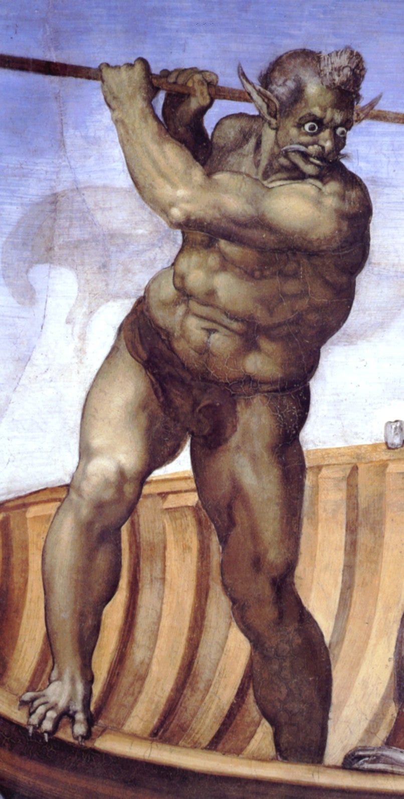 Michelangelo Last Judgment Charon detail