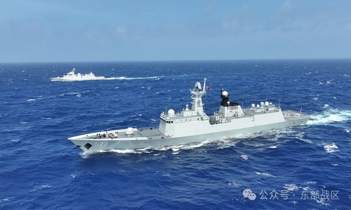 Chinese Navy's guided-missile frigate Honghe (Hull 523) and the Indonesian Navy frigate KRI I Gusti Ngurah Rai conduct a replenishment-at-sea exercise in waters east of China's Taiwan Island in August 2026. Photo: official WeChat account of the PLA Eastern Theater Command Chinese Navy's guided-missile frigate Honghe (Hull 523) and the Indonesian Navy frigate KRI I Gusti Ngurah Rai conduct a replenishment-at-sea exercise in waters east of China's Taiwan Island in August 2026. Photo: official WeChat account of the PLA Eastern Theater Command