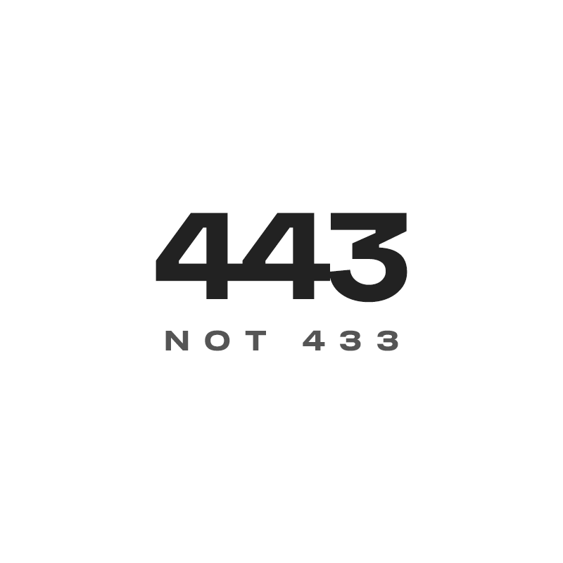 the 443 (not 433)