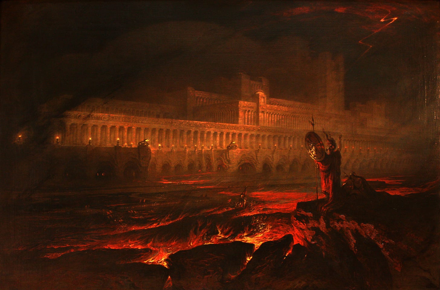 Standing before the capital of Hell, Pandemondium