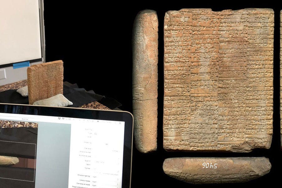Cuneiform tablets in the National Museum of Denmark. Photo Troels Pank Arbøll, University of Copenhagen. Cuneiform tablets in the National Museum of Denmark. Photo Troels Pank Arbøll, University of Copenhagen.