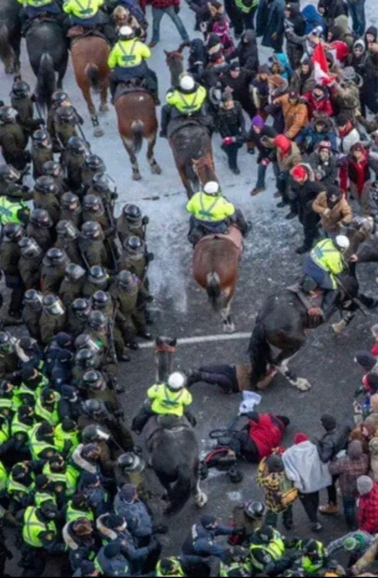 Candice “Candy” Sero was trampled by police on horses at the Freedom Convoy in Ottawa, the evening of Friday, Feb. 18.