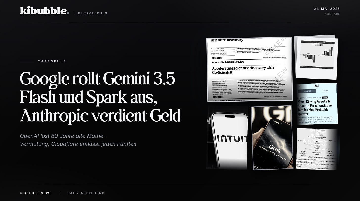 Google macht den Tag, Anthropic verdient erstmals Geld