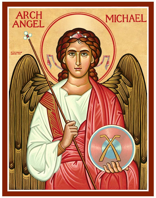 St. Michael Original Icon 14 tall, Original Icons of the Angels: Monastery  Icons