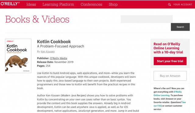 Kotlin Cookbook page at O'Reilly Kotlin Cookbook page at O'Reilly