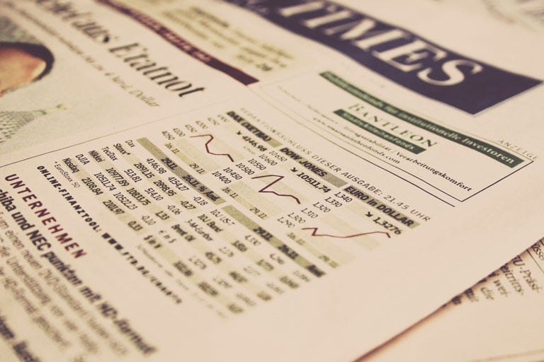 close up of newspaper