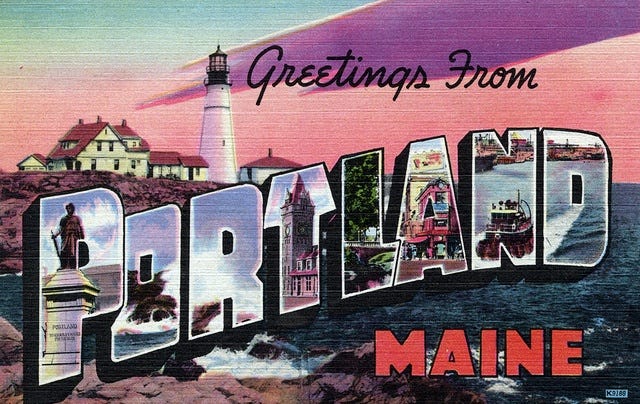 Greetings from Portland, Maine - Large Letter Postcard by Shook Photos, via  Flickr