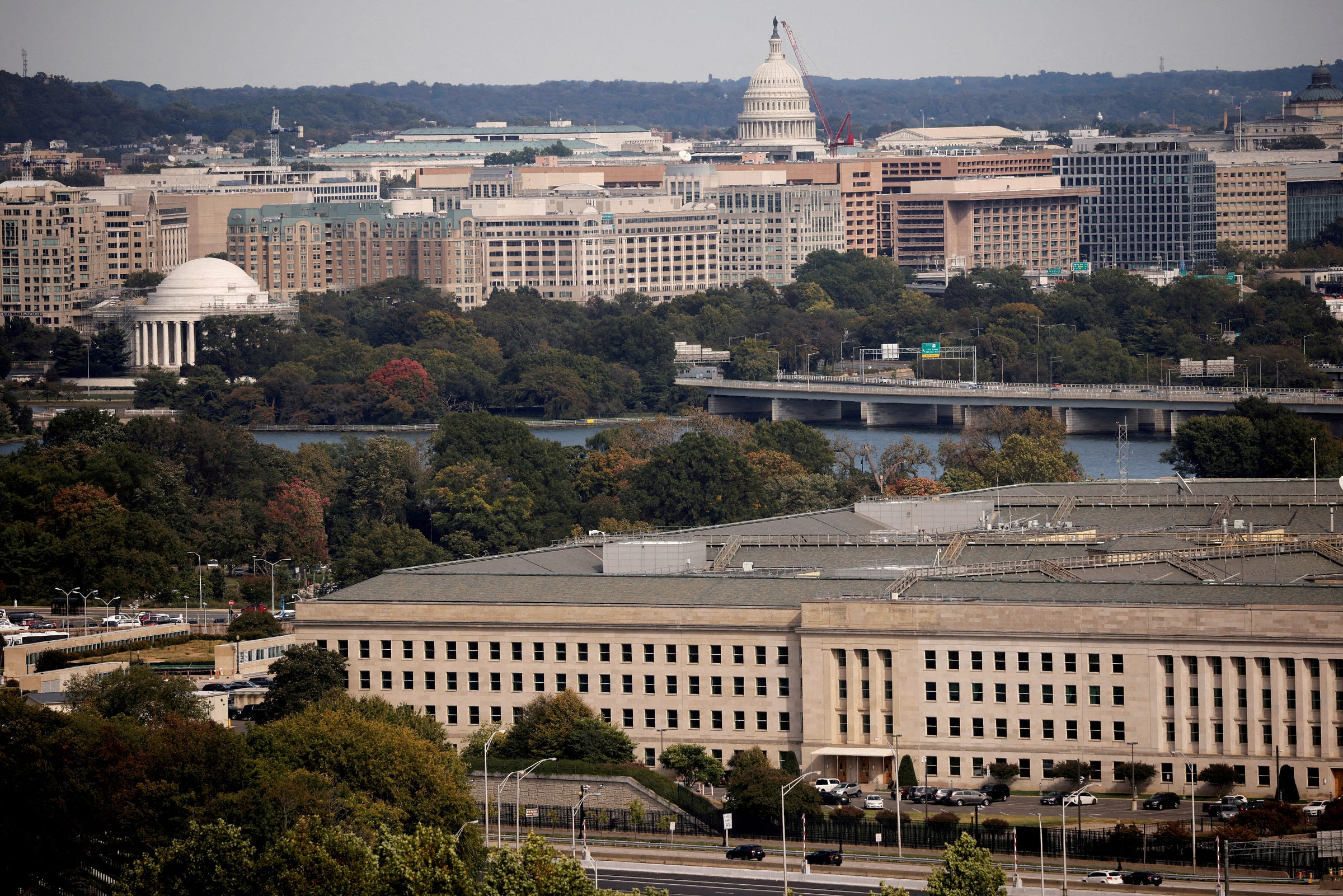 The Pentagon building is seen in Arlington, Virginia, U.S.