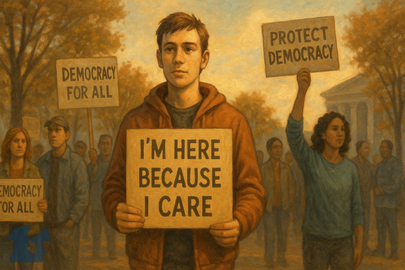 Illustration about introverted activists Illustration about introverted activists