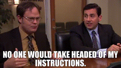 YARN | No one would take headed of my instructions. | The Office (2005) - S05E13 Stress Relief | Video clips by quotes | 640104ba | 紗 YARN | No one would take headed of my instructions. | The Office (2005) - S05E13 Stress Relief | Video clips by quotes | 640104ba | 紗