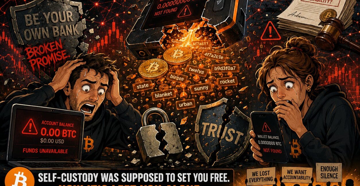 Coldcard Victims Are Organizing: Who Pays When "Be Your Own Bank" Fails Because the Hardware Fails?