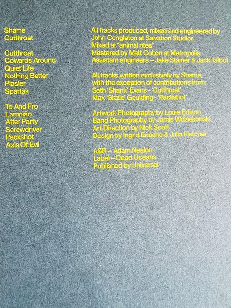 REVIEW: Shame—Cutthroat (2025)