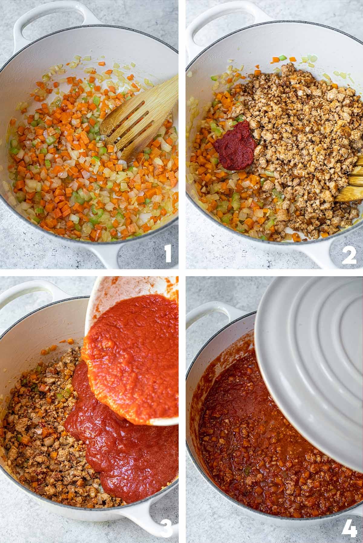 Step-by-Step method for Vegan Bolognese Sauce