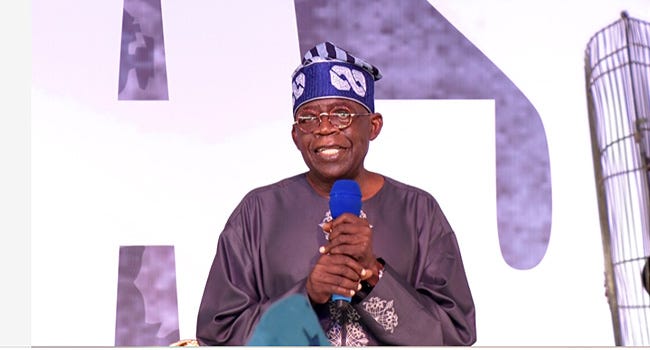 President-elect, Bola Ahmed Tinubu. [PHOTO: @OfficialAPCNg]