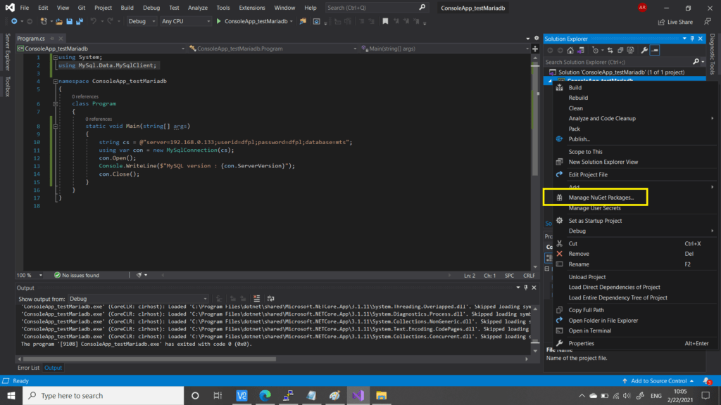 manage nuget packages manage nuget packages