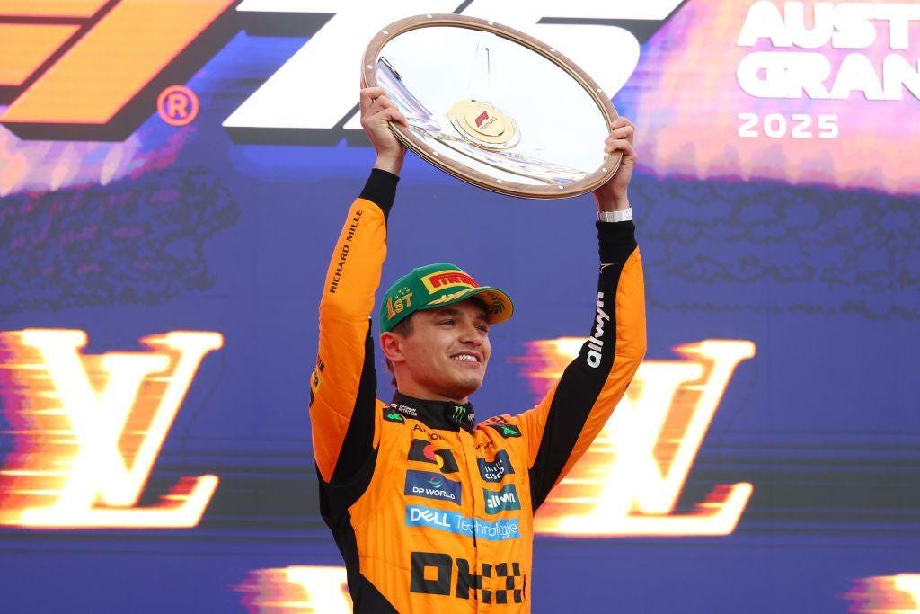 Australian Grand Prix: Lando Norris wins from Max Verstappen after chaotic  wet race - BBC Sport