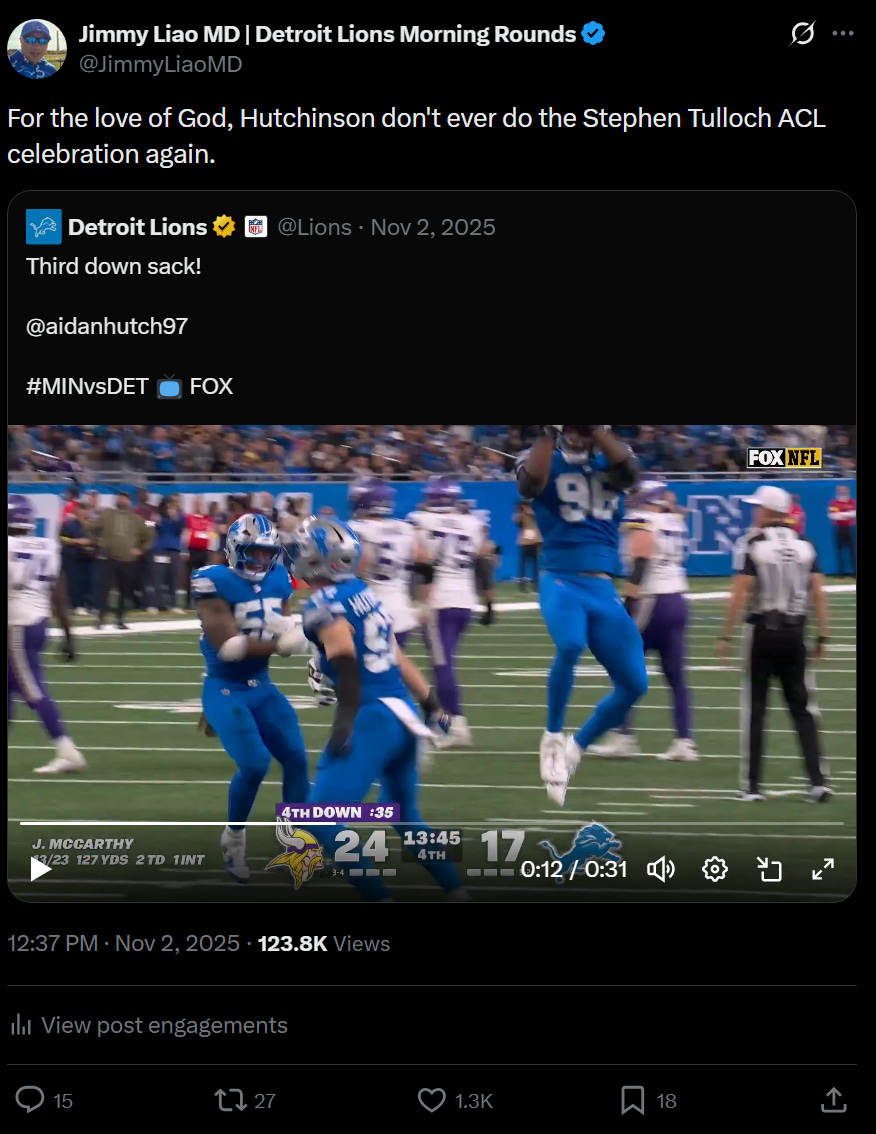 Aidan Hutchinson sack celebration Aidan Hutchinson sack celebration