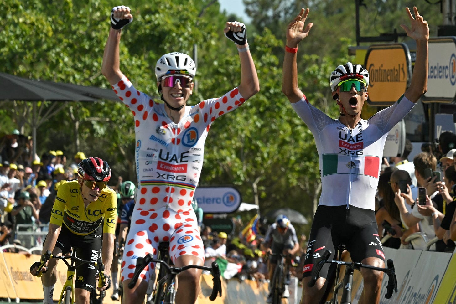 Tour de France: Isaac del Toro, Tadej Pogačar power to UAE Team Emirates 1-2 on stage 2 | Cyclingnews Tour de France: Isaac del Toro, Tadej Pogačar power to UAE Team Emirates 1-2 on stage 2 | Cyclingnews
