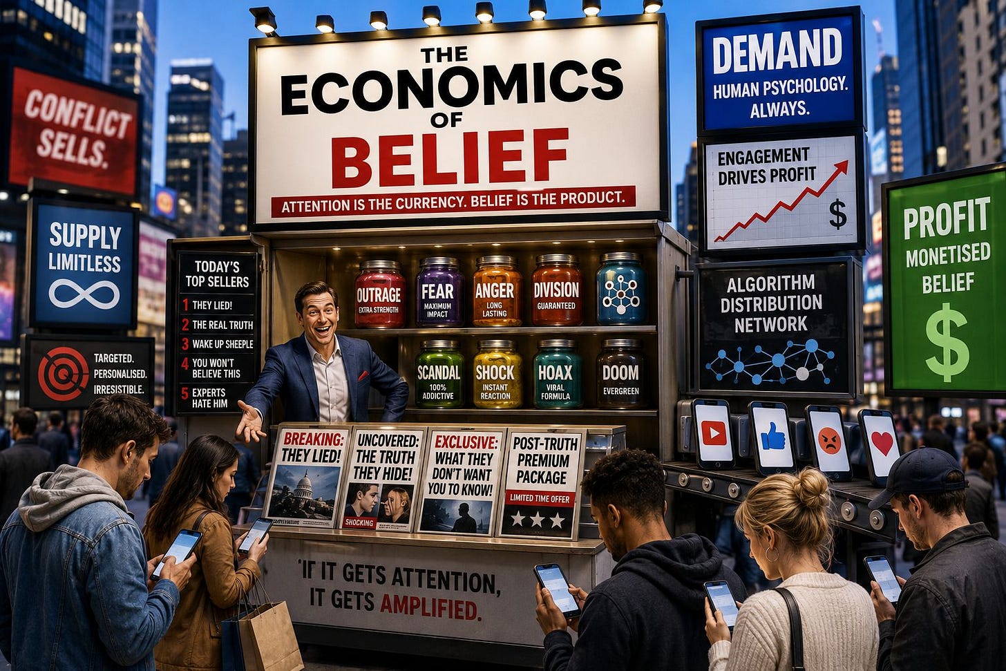 Marketplace of Belief and Attention