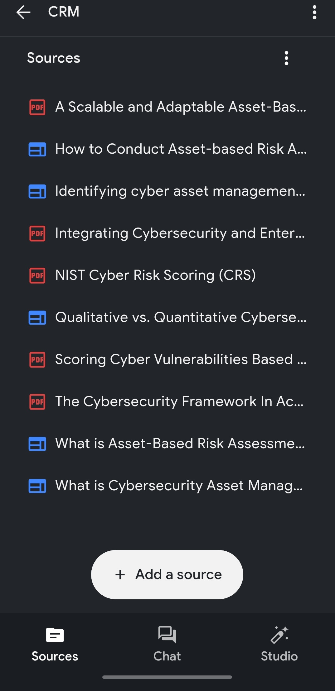 NotebookLM Android app Sources.jpg