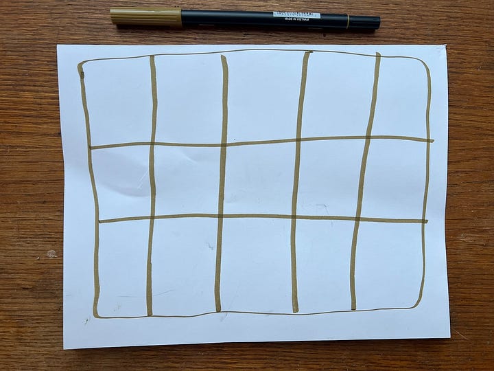 Grids drawn in marker