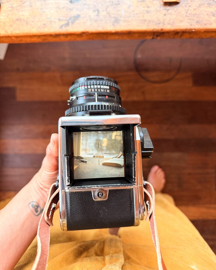 Self Portrait with Vintage Hassleblad 500 c/m