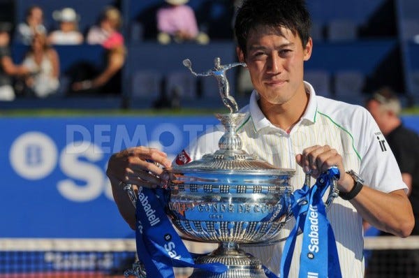 kei nishikori continues momentum with 2015 barcelona open