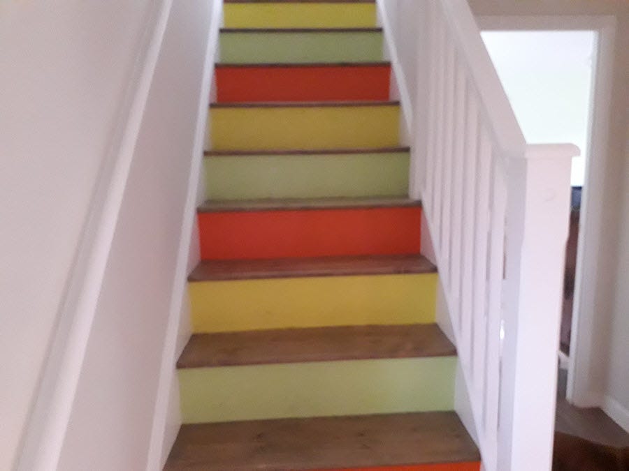 coloured stairs coloured stairs