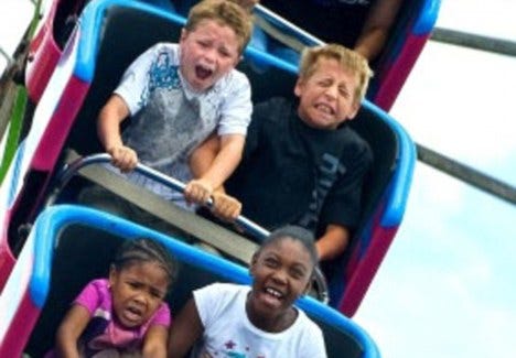 The face of fear: The roller coaster faces that these thrill seekers ...