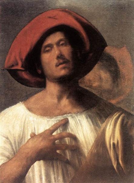Young man (The impassioned singer), c.1510 - Giorgione