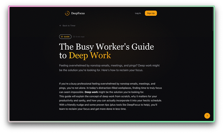 Screenshots of Claude Code's design of a blog post