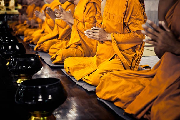 Buddhist monks praying Buddhist monks praying Monk stock pictures, royalty-free photos & images