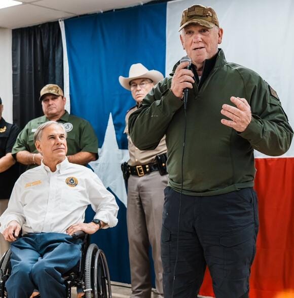 Texas Governor Greg Abbott & Trump "Border Czar" Tom Homan Texas Governor Greg Abbott & Trump "Border Czar" Tom Homan