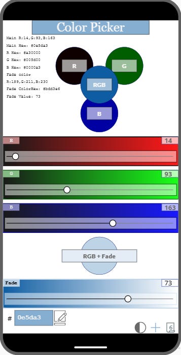 Power App Rgba Color Code Colour Picker in Canvas Power App as Component
