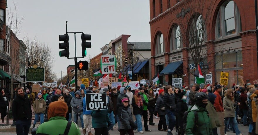 Vermonters rally at protests in Burlington and South Burlington following  ICE raid | Vermont Public